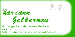 mariann gelberman business card